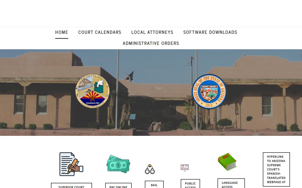 La Paz County Superior Court Clerk website for criminal records